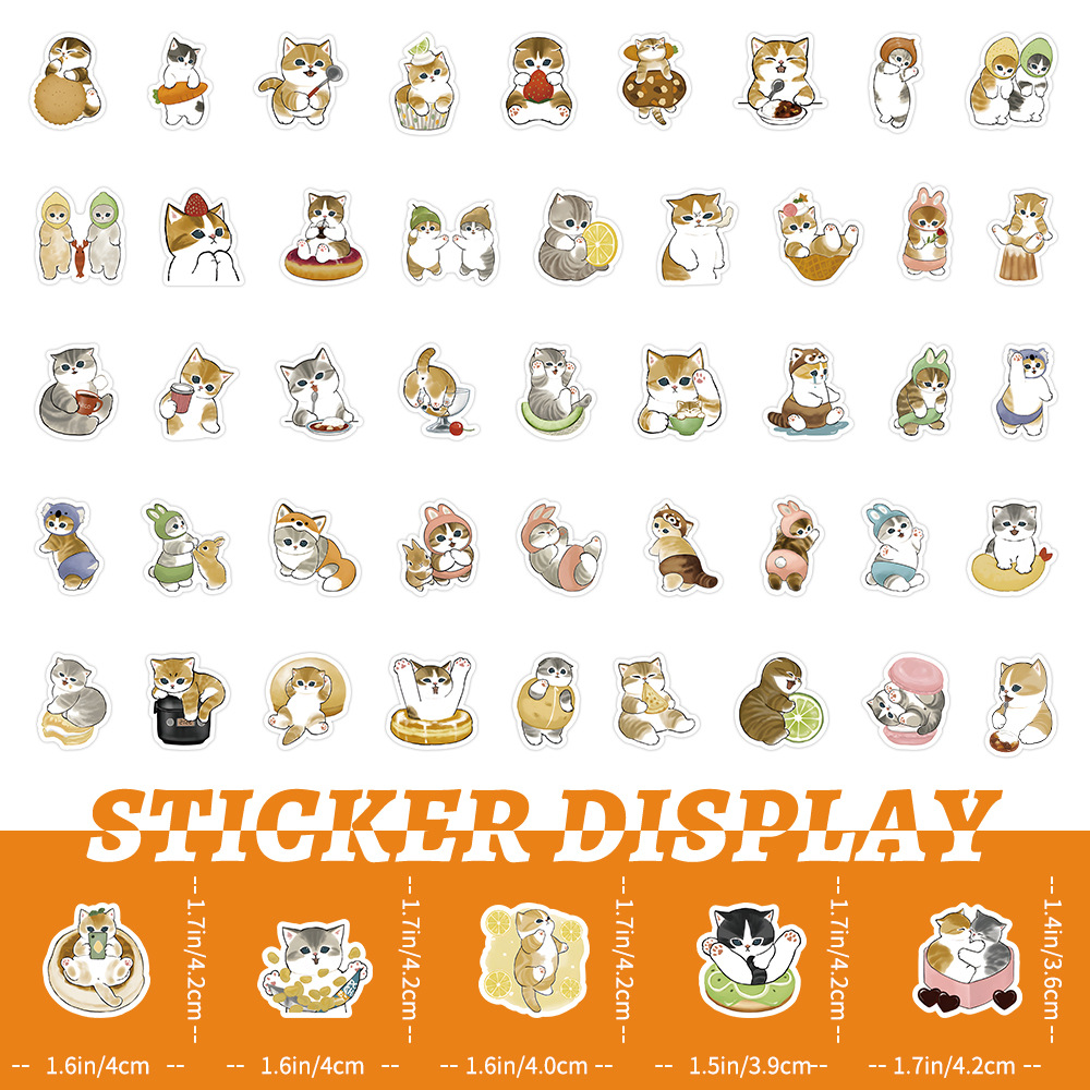 100PCS Kätzchen Katze Ästhetische Aufkleber Wasserdichte PVC Dekoration Aufkleber kinder Schreibwaren Scrapbooking Notebooks Gepäck Aufkleber