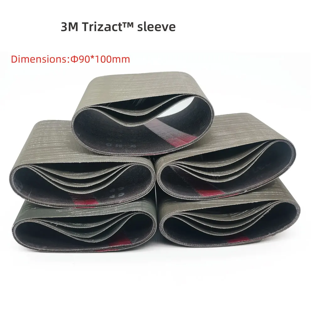 5PCS 100*283MM 237AA 3M Trizact Sleeves Sanding Belt For Metal Abrasive Band Grinder Sleeves In Connection With Expansion Roller