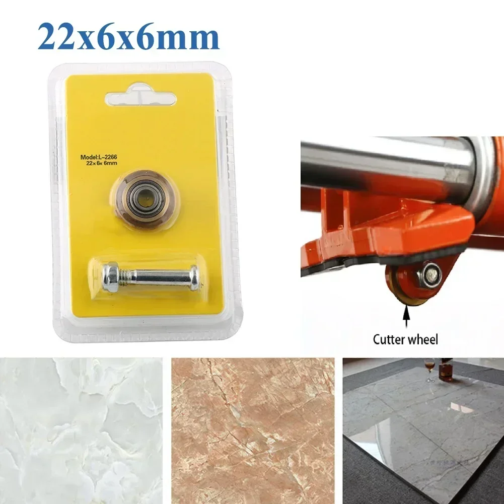 22*6*6mm Rotary Bearing Wheel Replacement Glass Ceramic Tile Cutting Wheel Cutter Spare Manual Tile Brick Cutter Accessories