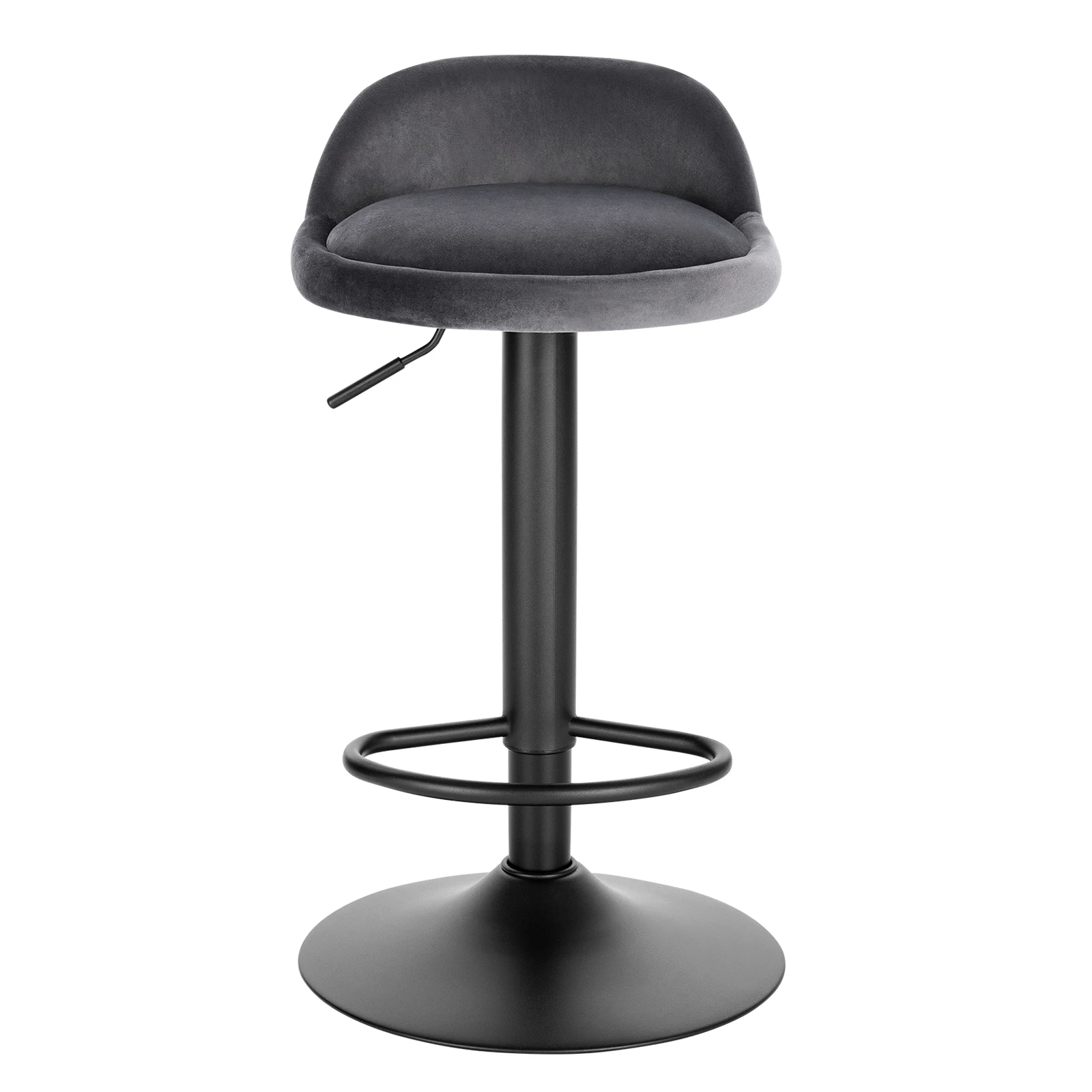 2PCs/Set Velvet Swivel Bar Chairs with Footrest Backrest  Height-Adjustable Bar Stool for Coffee Tea Kitchen Bar Home