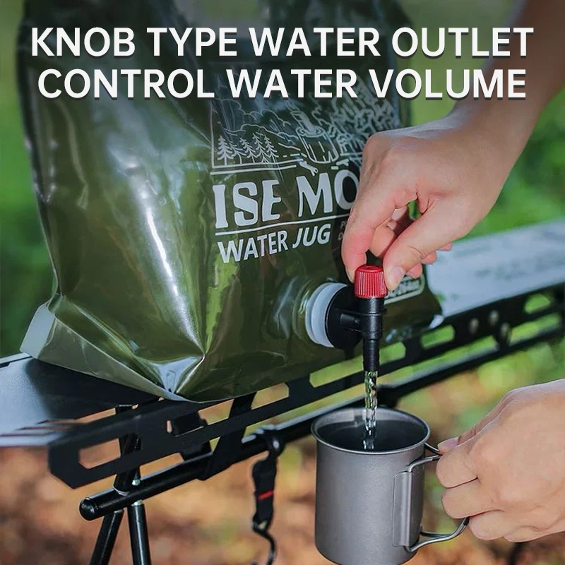 Outdoor 7.5L Portable Water Bag with Faucet PET Material Collapsible Water Container Bag Suitable for Camping Hiking Backpacks