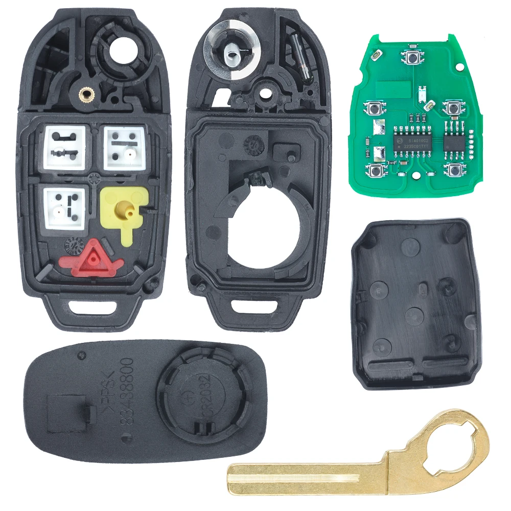 KEYECU LQNP2T-APU 5 Button Remote Key Keyless 315MHz ID48 Chip Fob for Volvo XC70 XC90 S60 S70 S80 V70 2004-2015