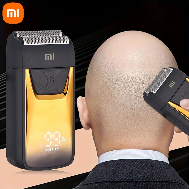 Máquina de afeitar eléctrica Original Xiaomi, afeitadora de lámina inalámbrica, máquina recargable calva, Máquina para cortar cabello, maquinilla de afeitar para hombres ﻿   Nuevo