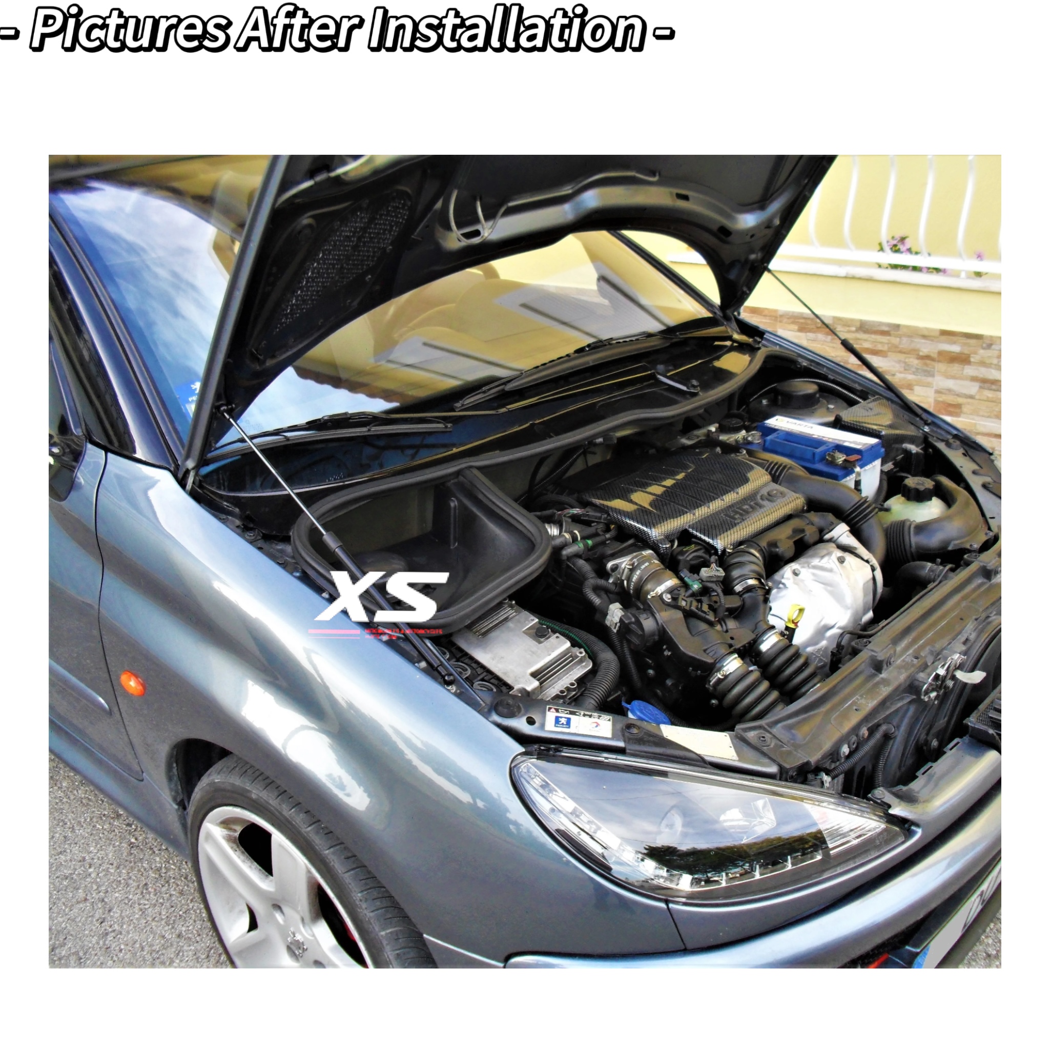 Puntales de capó para Peugeot 206 206CC GTi 180 RC 1998-2016 capó delantero modificar amortiguadores soportes de elevación varillas de pistón resorte de Gas