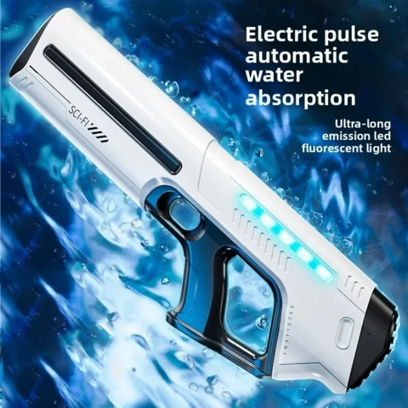 Pistola de água elétrica de alta pressão, automaticamente, brinquedos para crianças, verão, piscina ao ar livre, jogos de luta, brinquedos de água para meninos, presente