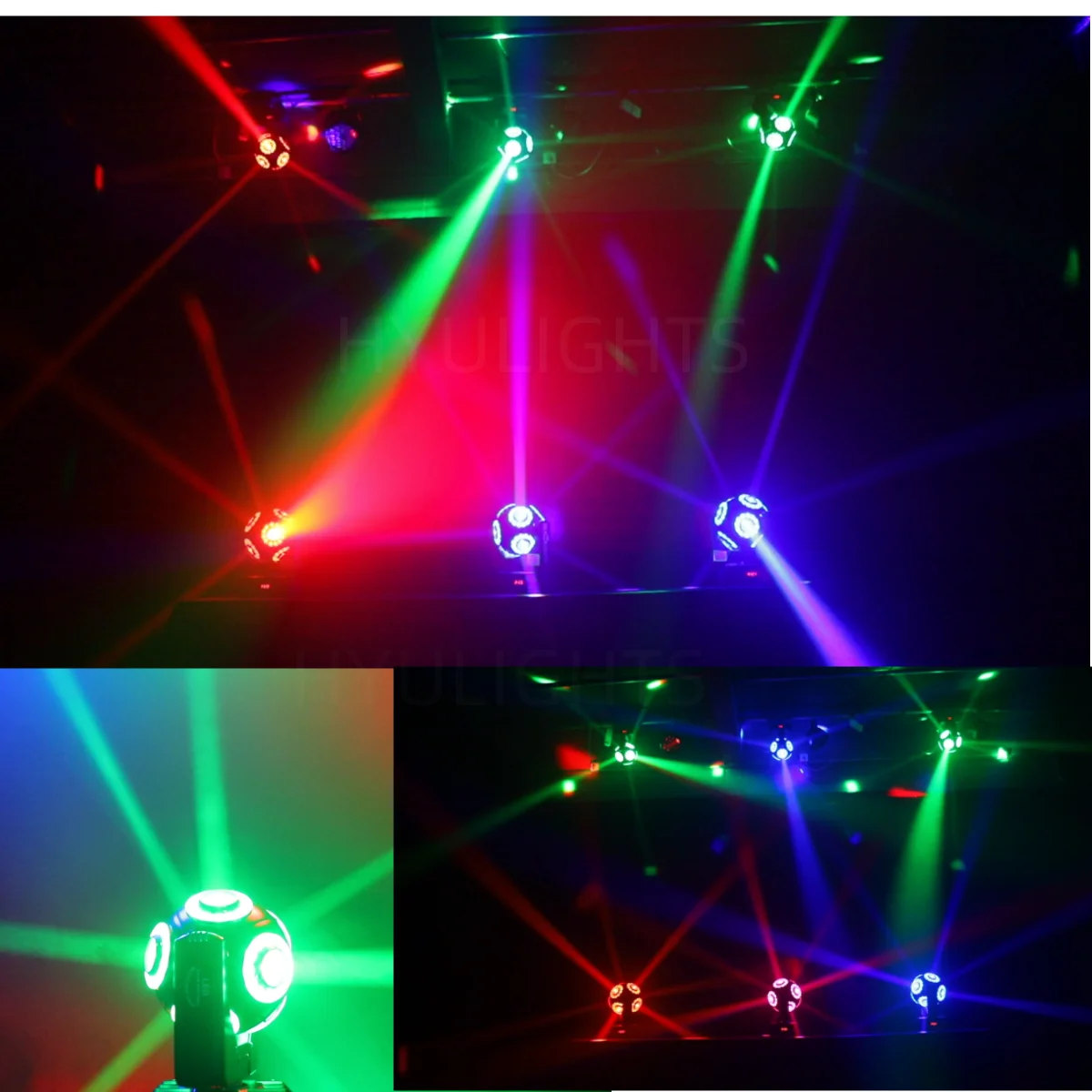 LED Moving Head 8x15W RGBW 4in1 mit Halo RGB 3in1Fußballlicht 360 °   Infinite Rotation Beam Strobe DJ Bar DMX 512 Bühneneffekt