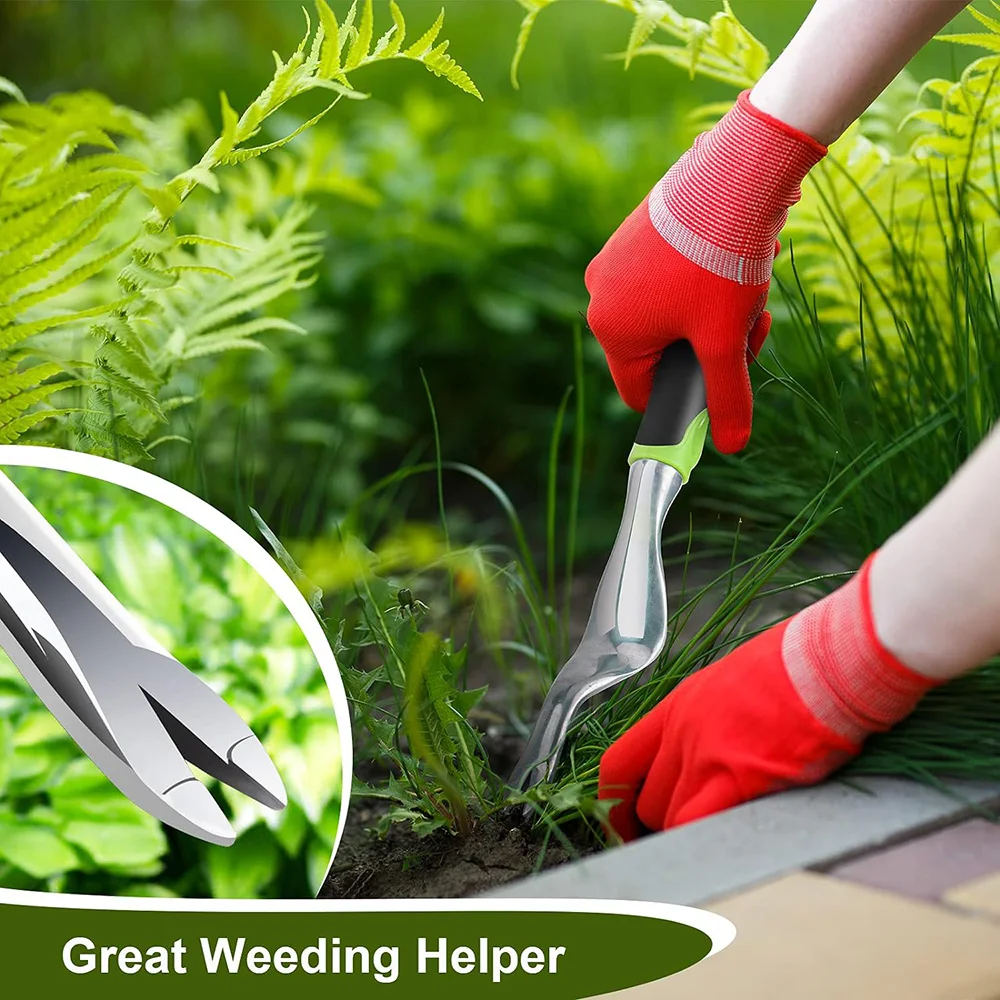 Hand Weeder Tool com alça ergonômica, Weeding Digger, Extrator para Jardim, Remoção de Transplante de Terras Agrárias
