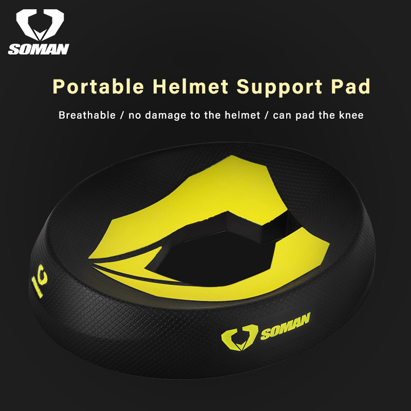 SOMAN ヘルメットサポートパッドポータブルオートバイヘルメットスタンドドーナツリング傷つきにくい滑り止めアンチスクラッチ