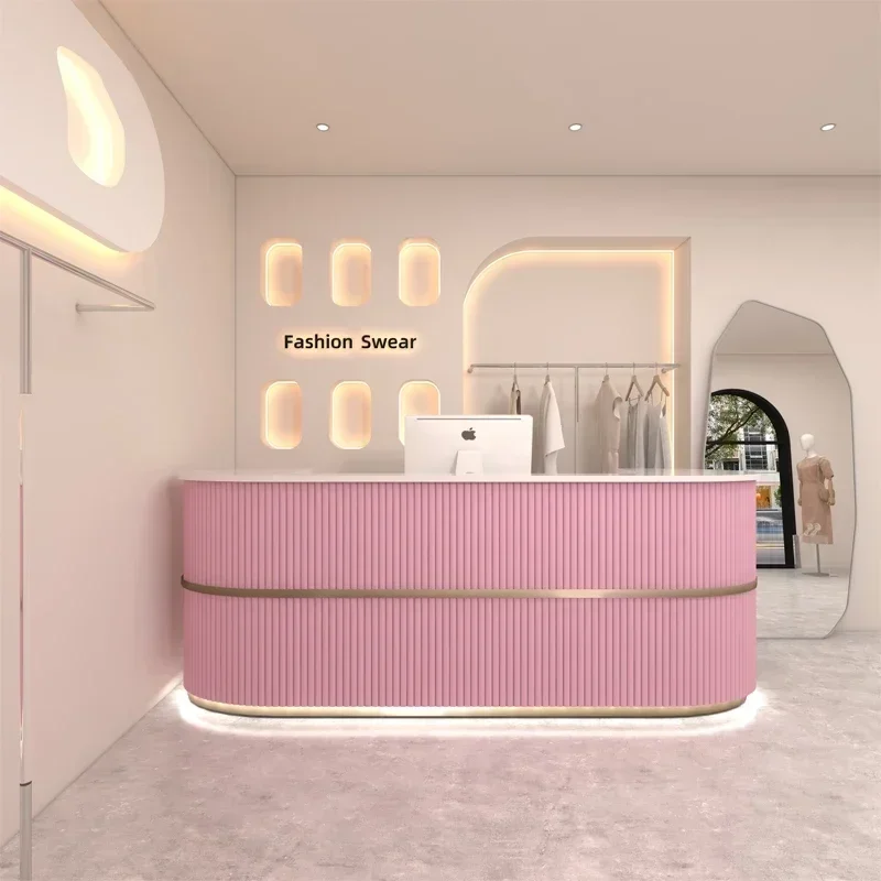 Luxury Reception Desks Study Shop Salon Executive Wooden Office Checkout Reception Desks Front Mesa De Escritorio Furniture