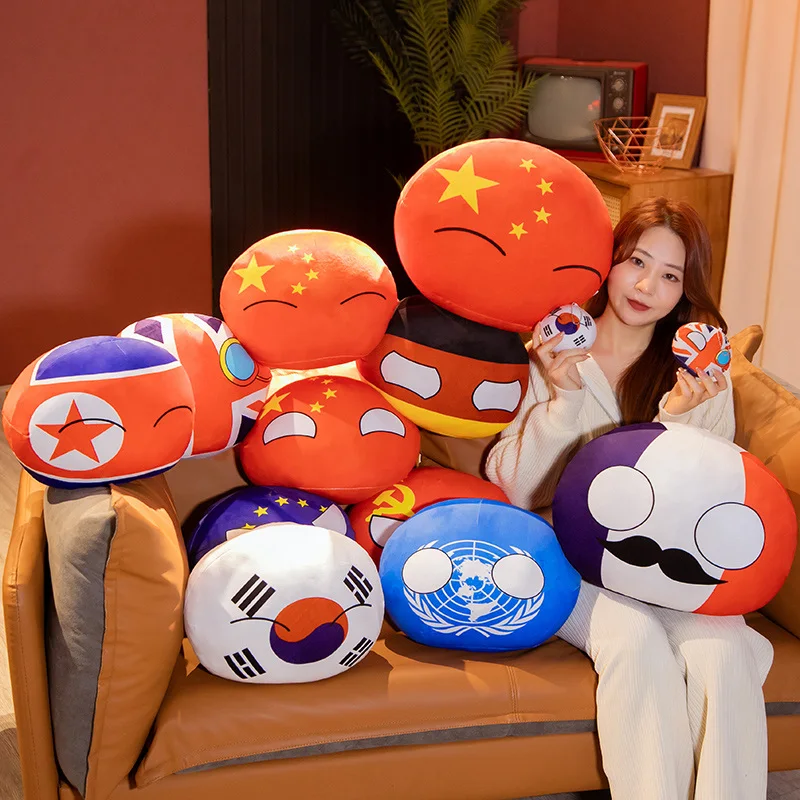 10/30/40Cm Polandball Sang Trọng Búp Bê Countryball Nước Bóng Đồ Chơi Sang Trọng Mặt Dây Chuyền Búp Bê Nhồi Bông Giáng Sinh Trẻ Em Quà Tặng