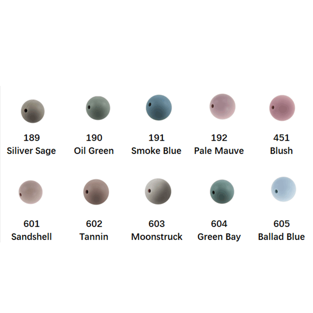 80pcs 12mm Silicone Round Beads Baby Teether Accessories BPA Free Newborn Items Teething Necklace Pacifier Chain New Color