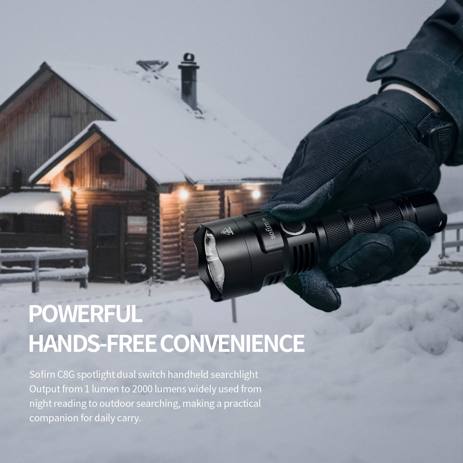 Sofirn C8G potente linterna LED 21700 SST40 18650 con indicador de potencia linterna antorcha 2 grupos rampa baliza SOS al aire libre