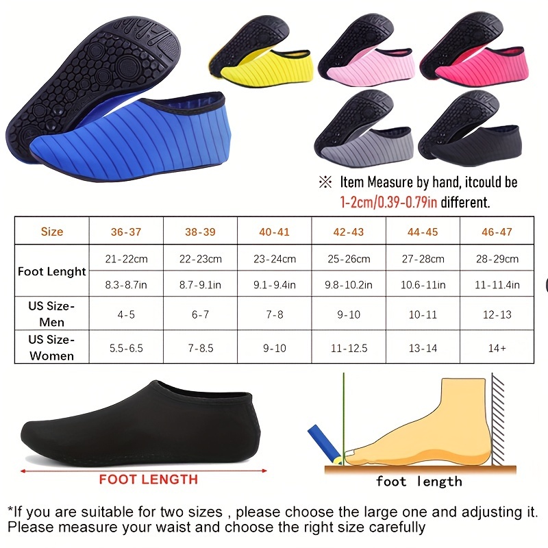 1 Paar Wasserschuhe Damen Barfußsocken Anti-Rutsch Schnelltrocknend Herren Strand Schwimmen Wassersportschuhe