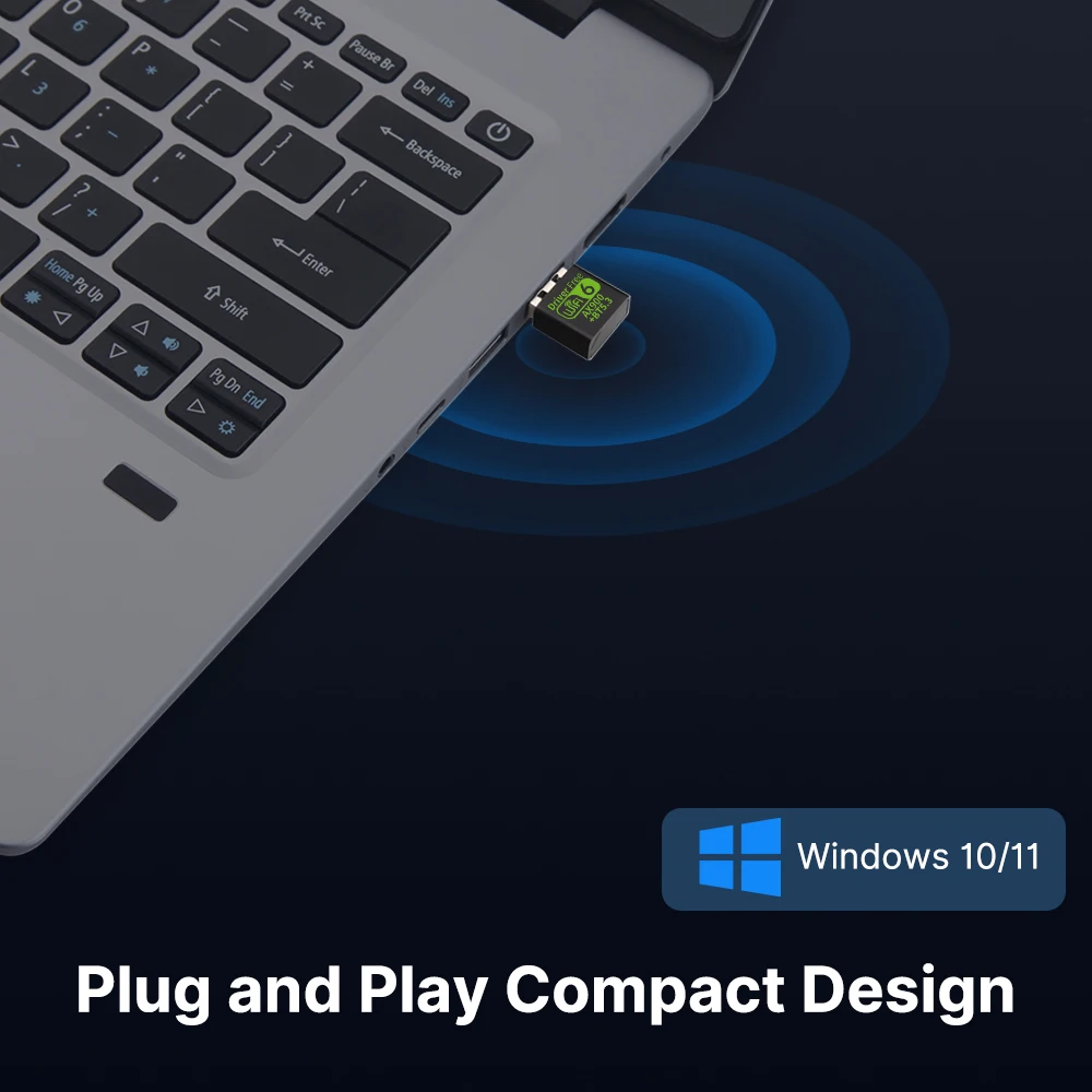 WiFi 6 AX900 Bluetooth 5.3 WiFi USB-адаптер Беспроводная сетевая карта 2,4G и 5 ГГц Wi-Fi Прием USB для ПК/ноутбука Win10/11 Драйвер бесплатно