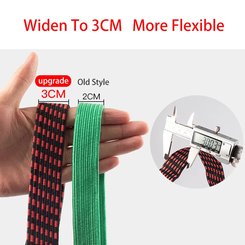 Elastici per moto Corda per bagagli in gomma Ganci per cavi Bici Corda per legare Bagagli per auto Portapacchi Cinghia Gancio a fascia fissa Accessori per auto