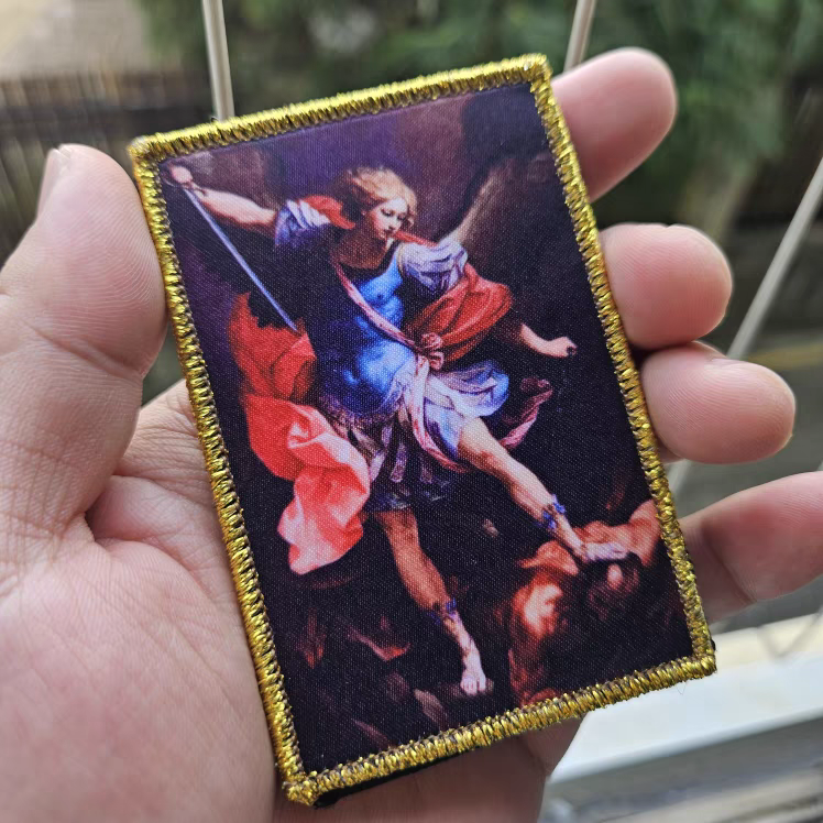 Настроить логотип Saint-Michael-Art Архангел изображение на липучке нашивки для одежды шляпа значки уличная сумка украшение