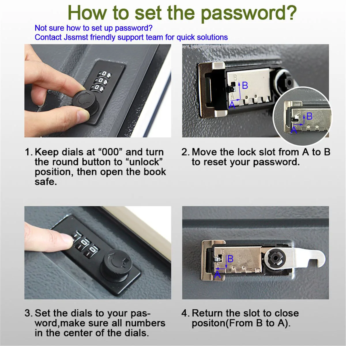 Book Safe with Combination Lock Dictionary Diversion Metal Lock Box for Home Office Code Lock for Money Dictionary Safe Box