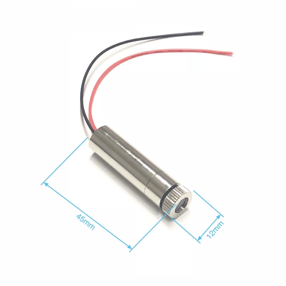 450NM 100mw Pure blue light laser module 5V DC plug  High power adjustable focal  laser12MM*45mm dot shaped cross shaped laser