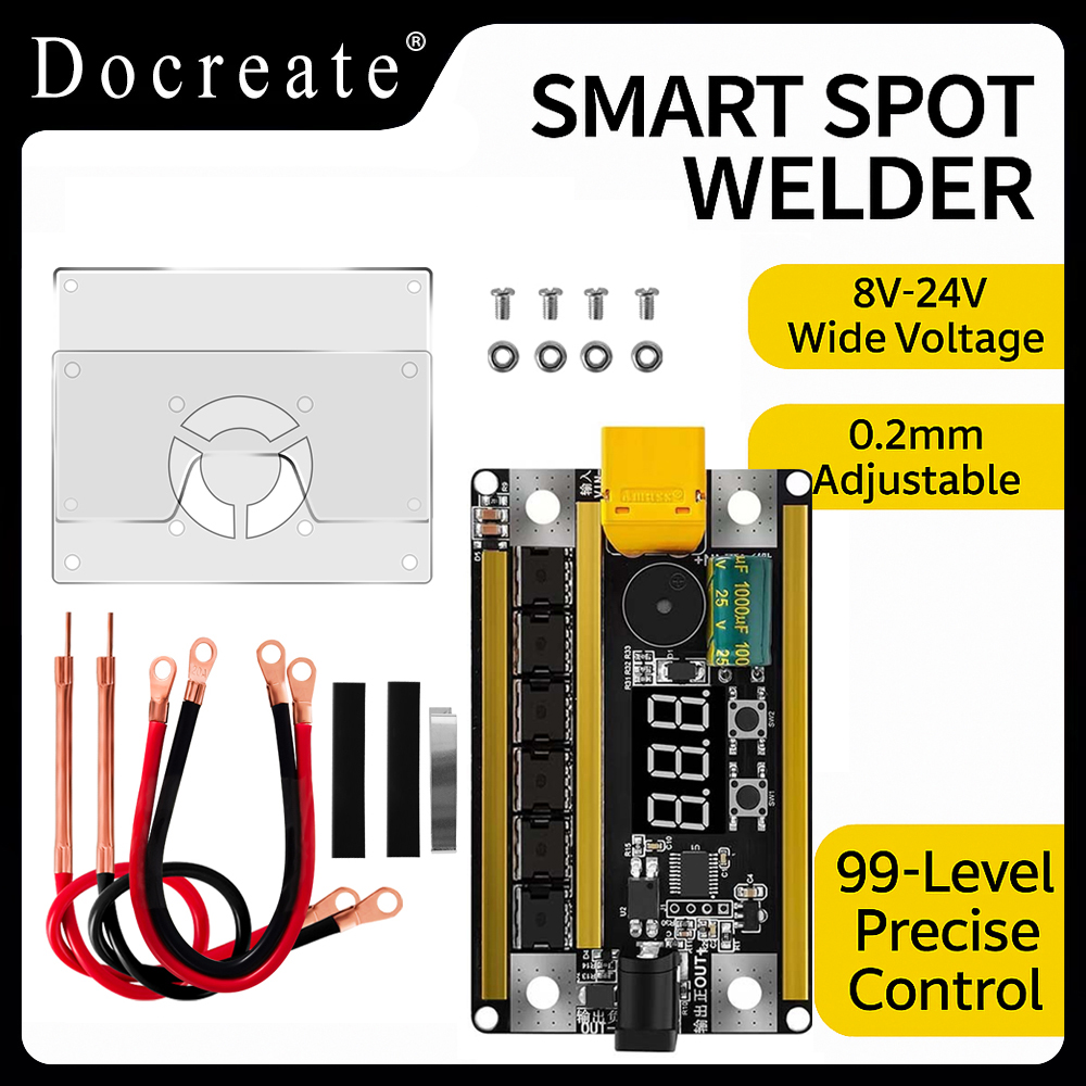99 Gänge 8 V-24 V Punktschweißgerät Kit Digital Power Einstellbare Punktschweißstift Steuerplatine Nickelblech für 18650 Lithiumbatterie