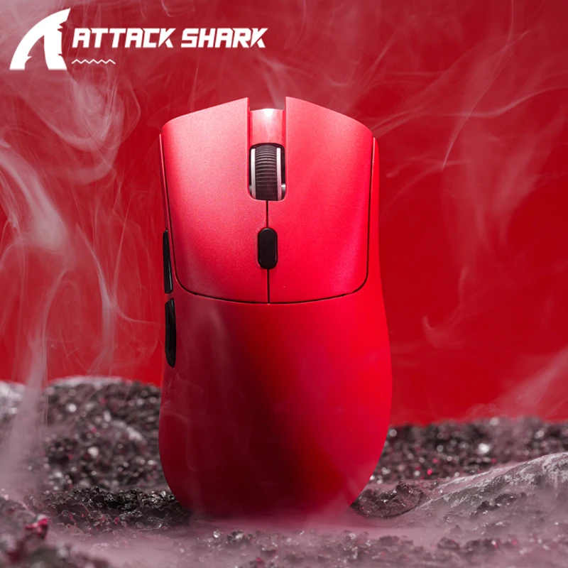 R1 Attack Shark Kabellose Maus, Bluetooth-Gaming-Maus, PAW3311-Sensor, 1000 Hz Rücklaufrate, Tri-Mode, ergonomisch, wiederaufladbar