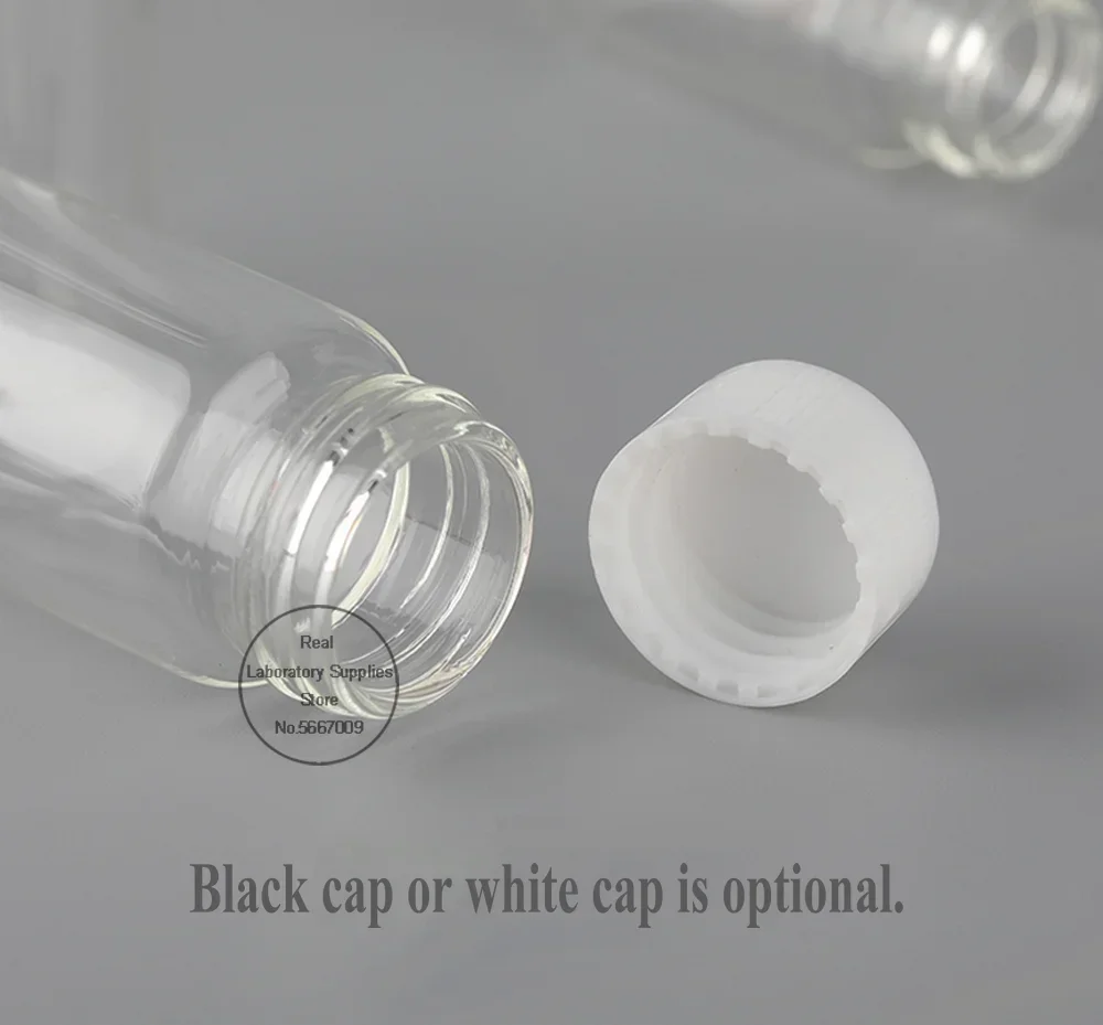 Flacone per campioni in vetro trasparente da 2 ml a 60 ml Flacone per reagenti da laboratorio Piccole fiale medicinali trasparenti per esperimenti chimici