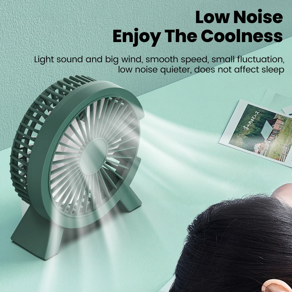 Mini USB wiederaufladbarer Tischventilator, tragbarer USB-kleiner Ventilator, Ventilator für Studentenwohnheim, Computer, Sommer-Gadget, Heimschreibtisch, Büro