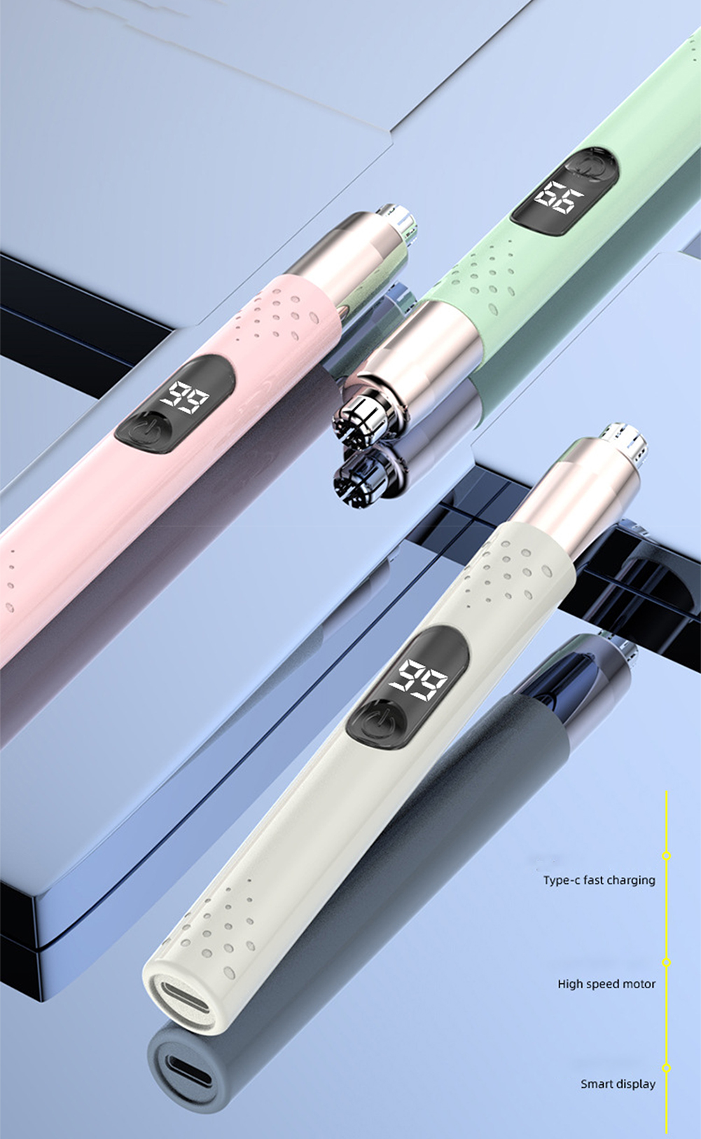 Elektrische Neus Tondeuse Oplaadbare Multi-Kinetische Scheren Multifunctionele Unisex Automatische Wasbare Scheerneus Trimmer