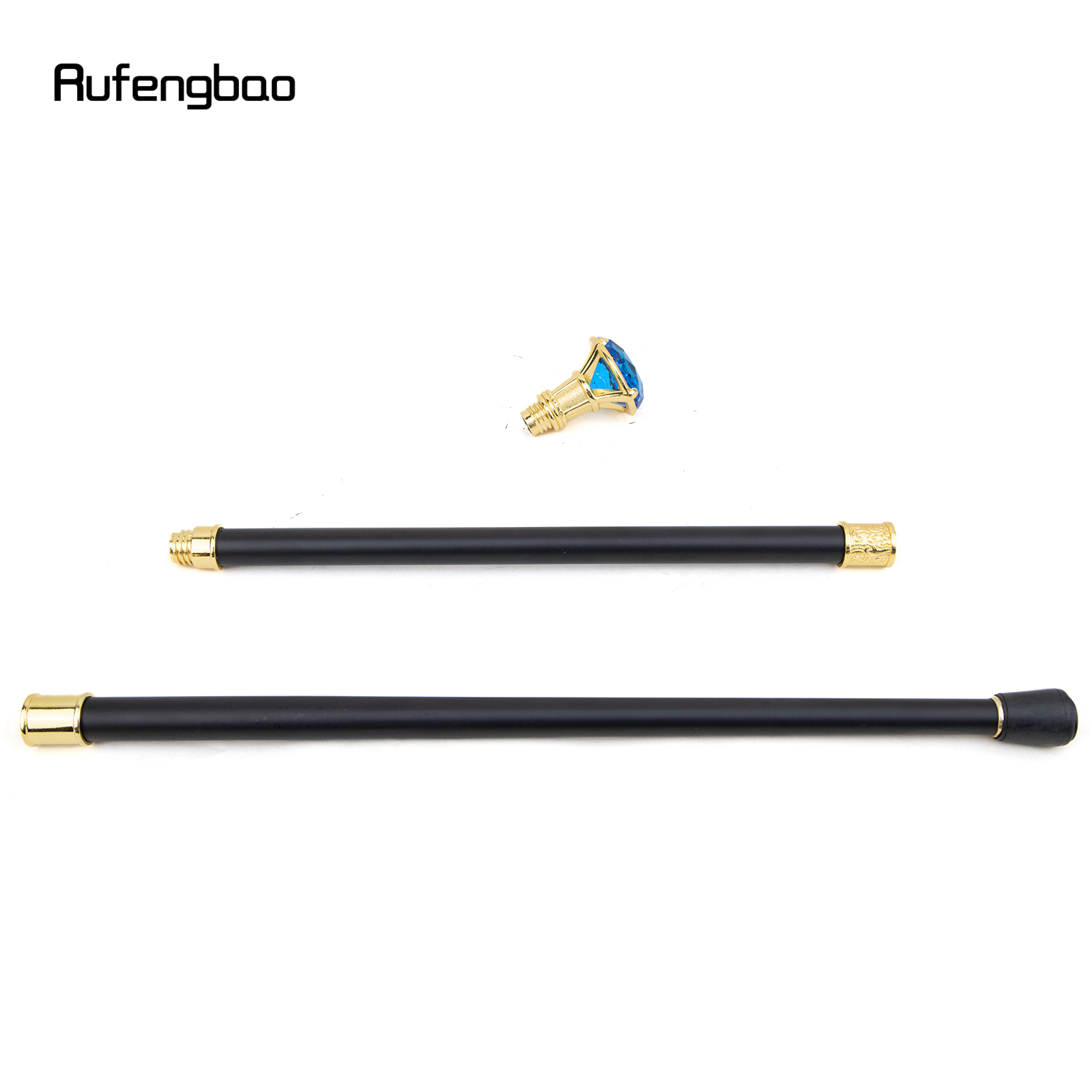 Blue Diamond Type Gouden Wandelstok Mode Decoratieve Wandelstok Gentleman Elegante Cosplay Riet Knop Crosier 93cm