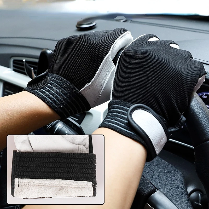 Рабочие перчатки, кожаные износостойкие утолщенные защитные перчатки, перчатки для уборки на месте, ремонта сада