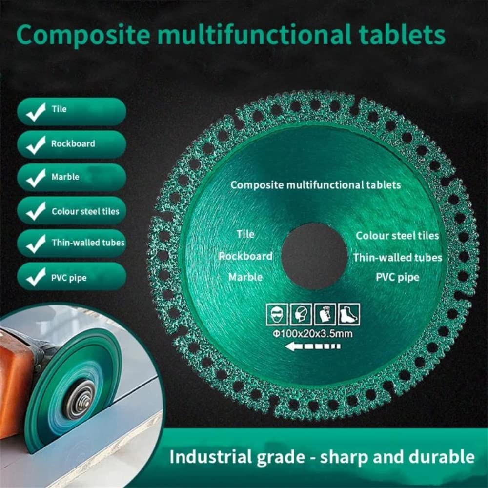 1 STKS Composiet Multifunctionele Snijden Zaagblad 100mm Diamantdoorslijpschijf Keramische Tegels Glas Marmer PVC Pijp Snijblad