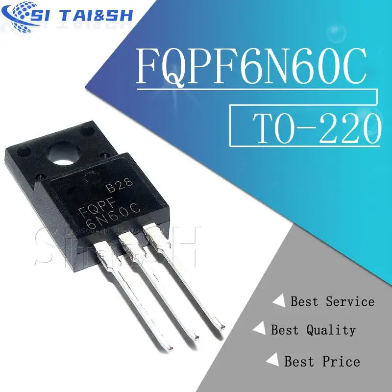 Si Tai&SH 10 teile/los FQPF6N60C 6N60C 6N60 MOSFET 600 V 6A N-Kanal-transistor F neue original datensystem