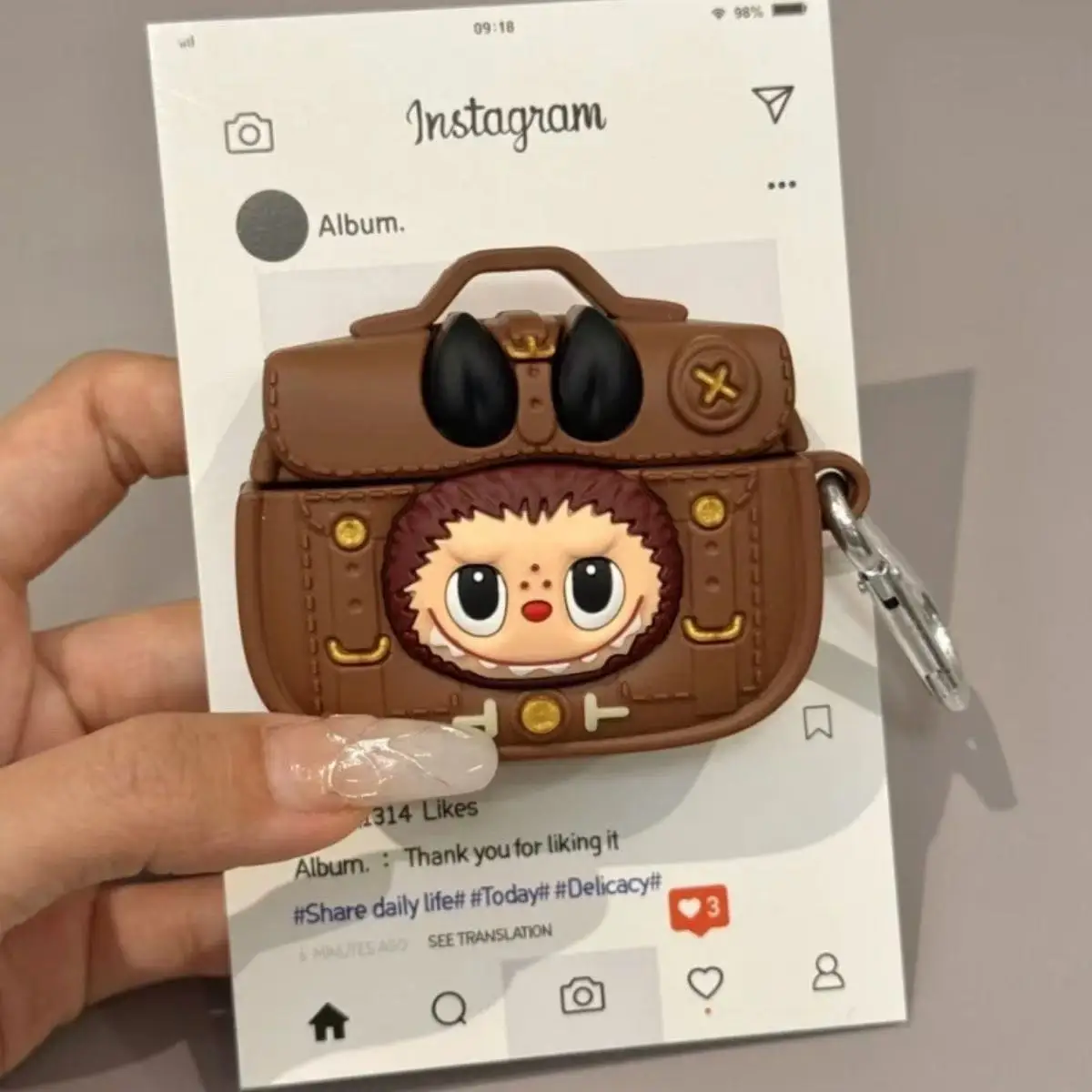 Silikonowe etui z uroczym wzorem kreskówkowym do Airpods1 - miękka powłoka ochronna