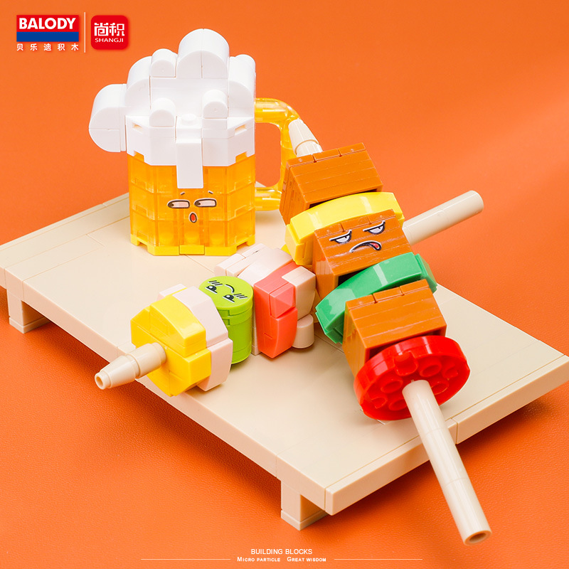 Mini blocos de construção Hamburgo enfeites de comida divertidos série de meninas brinquedos de jogo