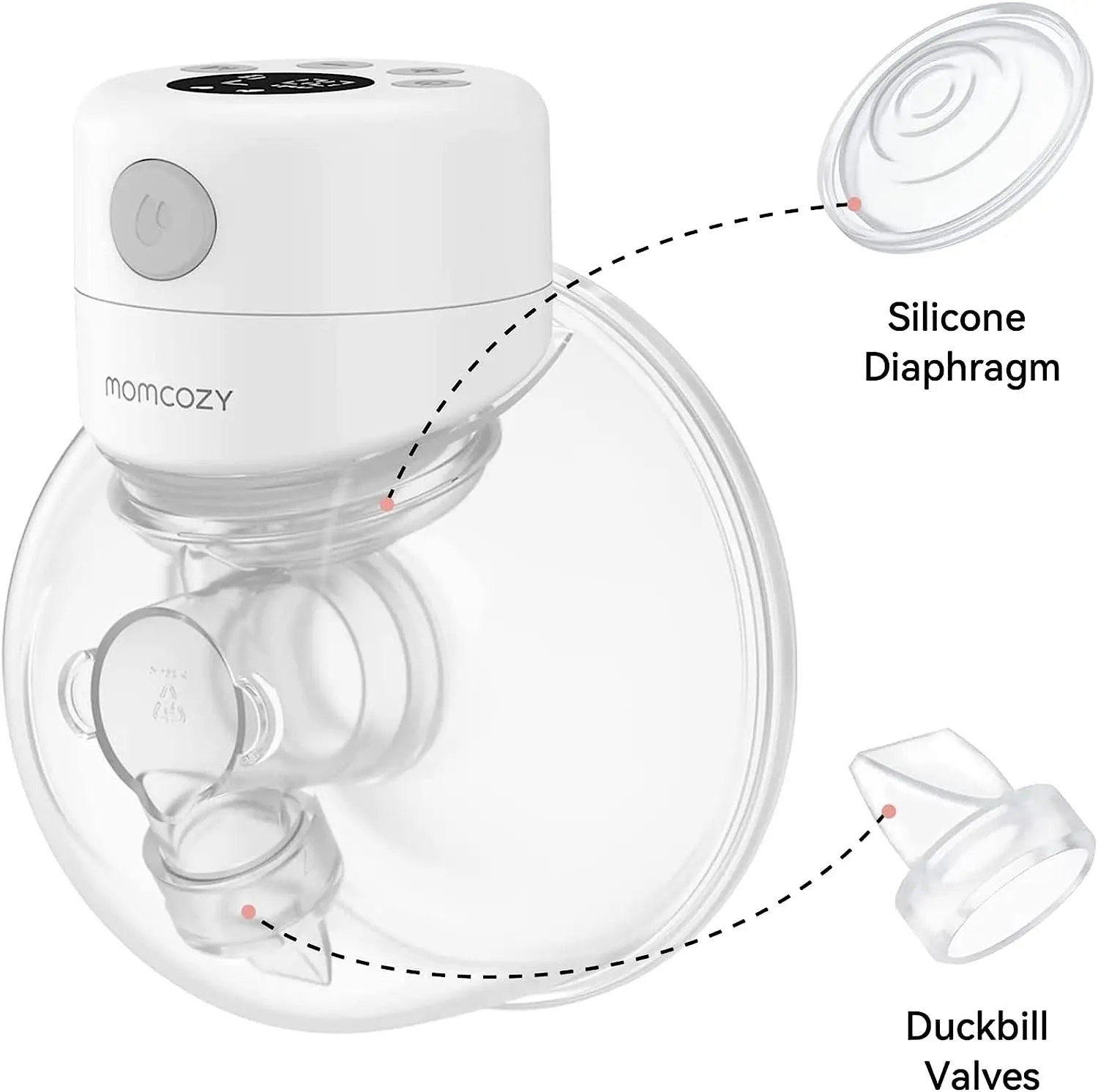 Válvula de pico de pato de silicona y diafragma, piezas de extractor de leche, protección, tetina de alimentación de bebé, accesorios para extractor de leche Manual/eléctrico