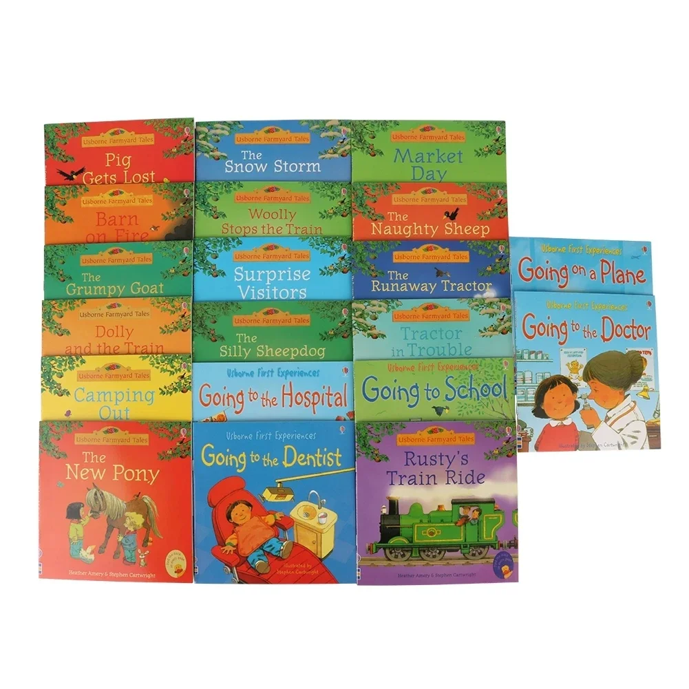 20หนังสือ/ชุด15x15ซม. usborne เรื่องฟาร์มนิทานสำหรับเด็กเด็กที่มีชื่อเสียงในฟาร์มหนังสือภาพภาษาอังกฤษ