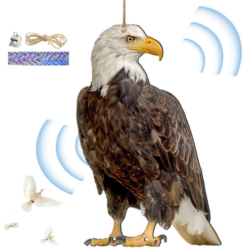 Espantapájaros repelente de aves, colgante duradero de espantapájaros, repelente de aves, campana, huerto Pastoral, susto de aves, soporte para el hogar (estilo plano)