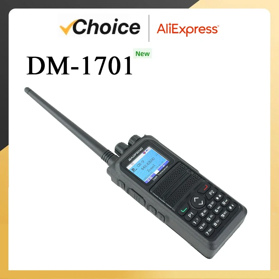 Baofeng Walkie Talkie DM-1701 DMR Dual Mode Analog and Digital Radios Tier 1&2 Dual-Time Slot DM1701 Ham Dual-Band DM-1801 DM-5R