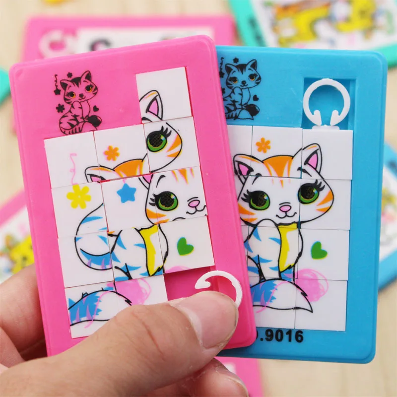 5 sztuk śliczne ruch zwierząt Puzzle dla dzieci prezent urodzinowy prysznic zabawki edukacyjne dla dzieci pamiątkowe upominki na przyjęcie nagroda