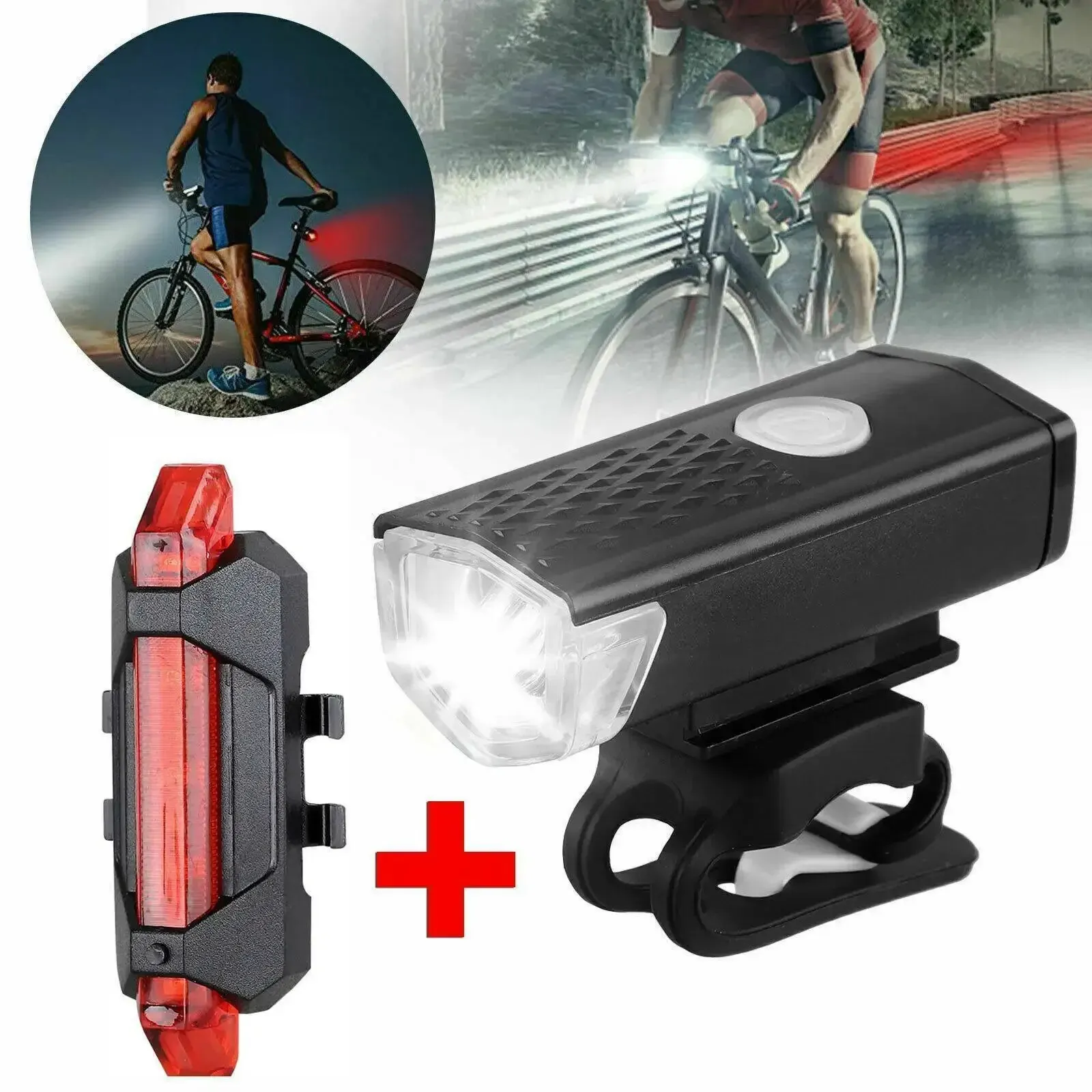Luci anteriori per bici MTB USB LED ricaricabile impermeabile per mountain bike Faro per bicicletta Spia di sicurezza Accessori per ciclismo