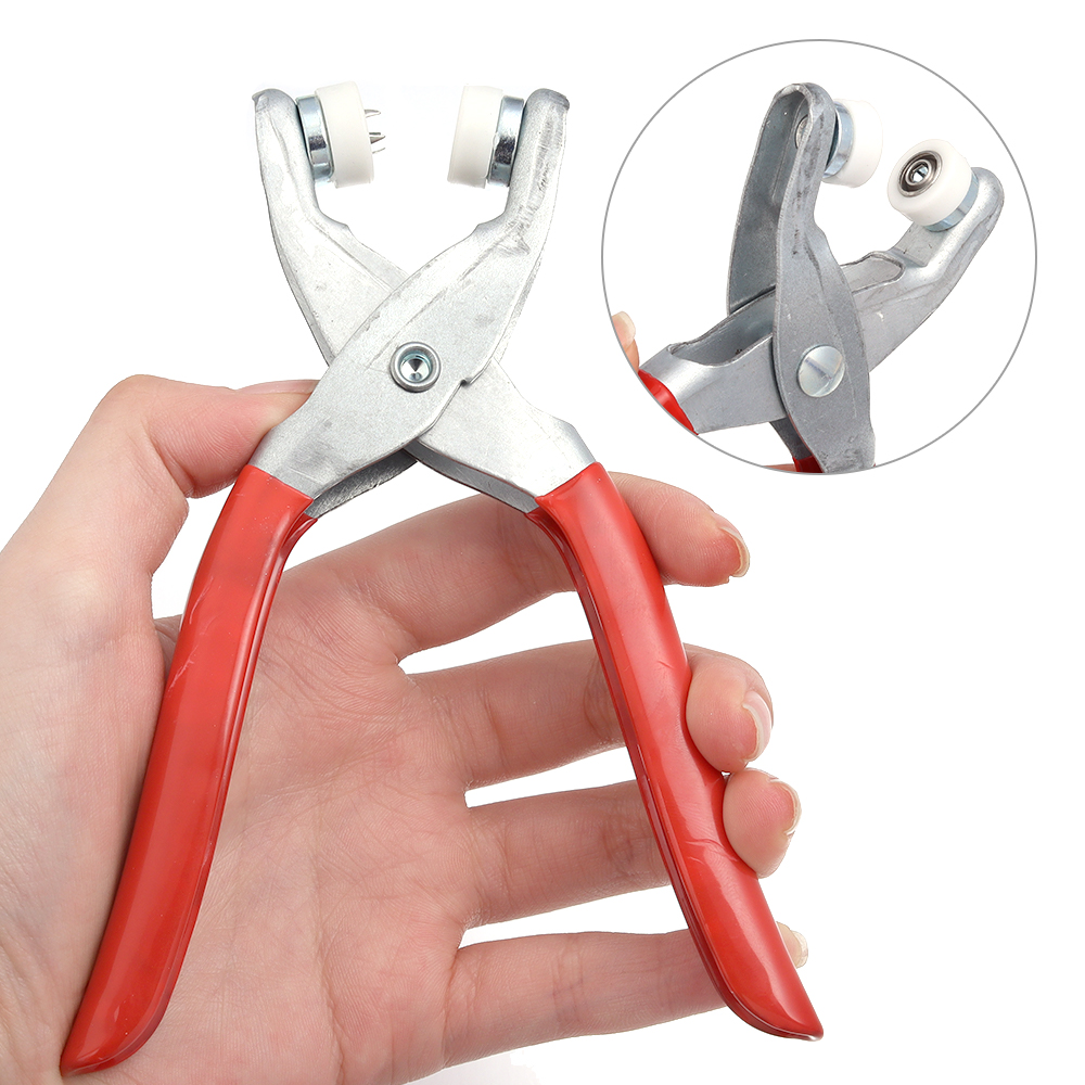 50Sets Prong Rings 7.5-11mm Buckle Buttons Metal Color Pliers Snap Button Claw DIY Set Hand Pressure Plier Rivet Buckle Sew Tool