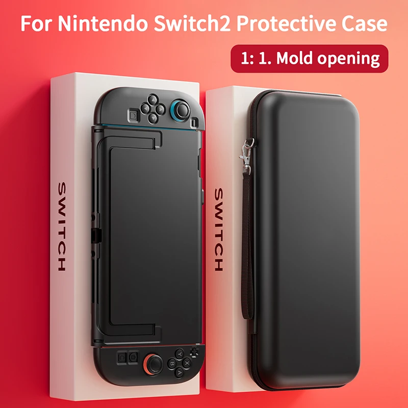 For nintendo switch2 protective case Switch2 Split type protective shell PUT IN dock gift tempered glass grip caps switch2 cover