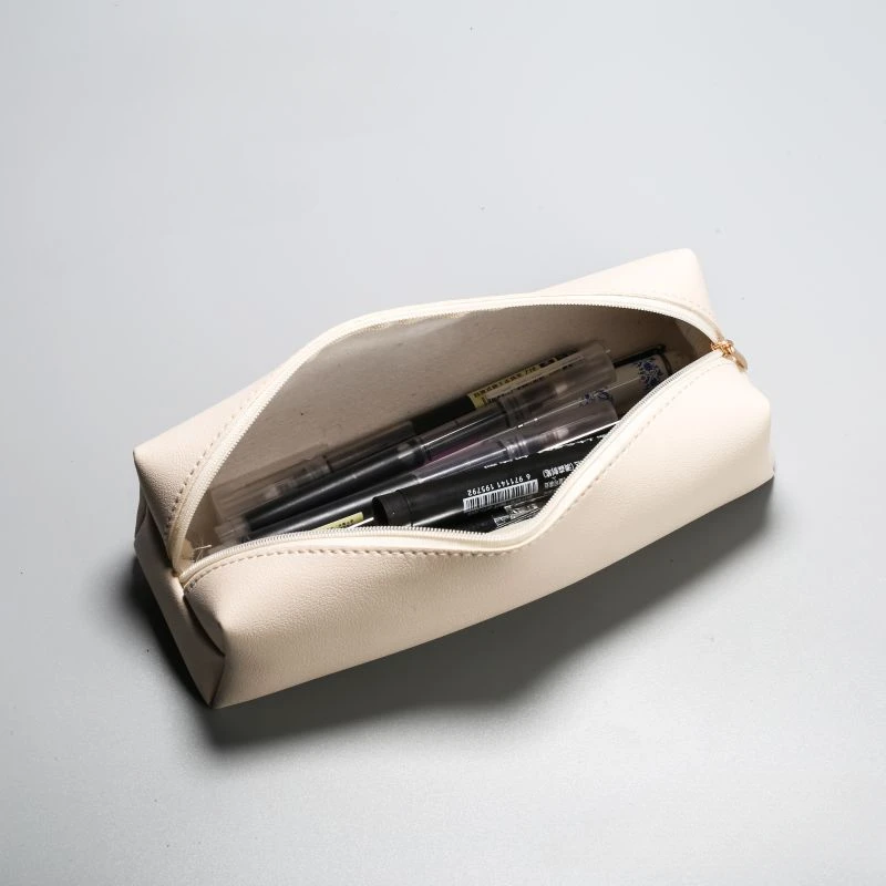 大容量 PU レザー鉛筆バッグ文具ホルダーケース収納ボックスジッパー鉛筆ポーチ学生学用品