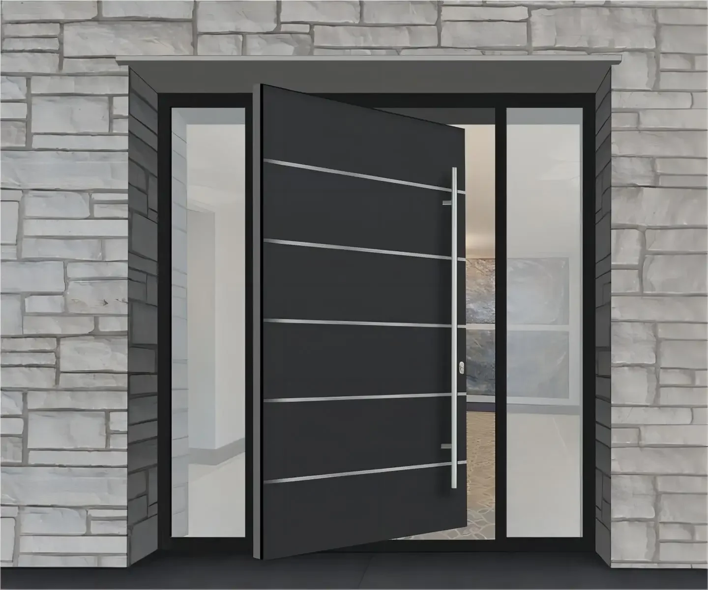 Prezzo all'ingrosso Porta in alluminio Design moderno Ingresso principale in ferro Sicurezza Frontale Esterno in metallo Nuove porte in acciaio con perno