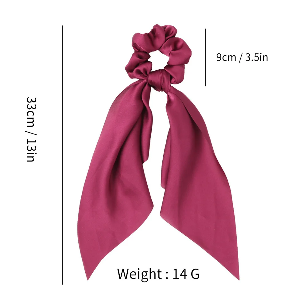 Coleteros coreanos de Color sólido para mujer, lazos largos para el cabello, bufanda con cola de caballo, banda elástica para el cabello, accesorios para el cabello