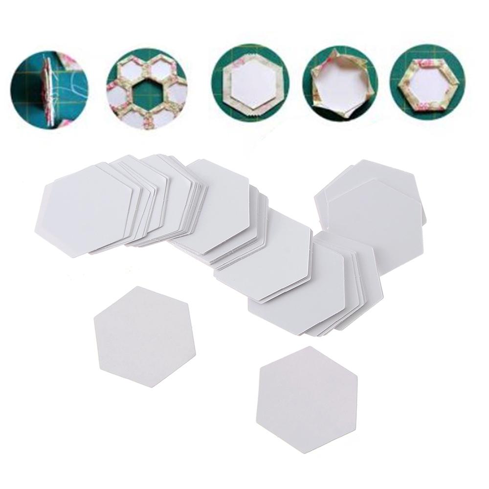 100 Stück Sechseck Vorlagen für Patchwork Papier Nähen Handwerk DIY Kleidungs stück Stoff Näh werkzeuge Zubehör