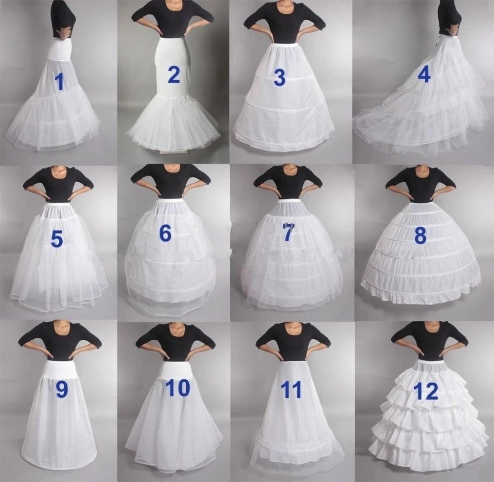 Hot Bridal Wedding Petticoat Underskirt Prom Plus Size Hoop Crinoline 12 Styles Customized