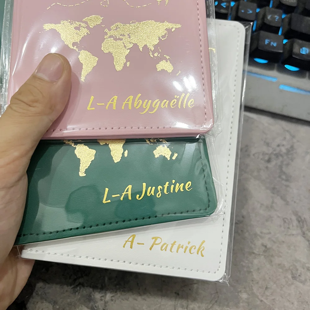 パーソナライズされたパスポートカバー EU 地図かわいい地図パスポートケース荷物タグ付きトラベルウォレットオーガナイザートラベルアクセサリー