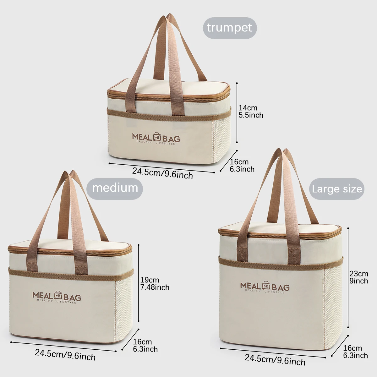 Tragbare Lunchtasche, isolierte Lebensmittelbox, wasserdichte, isolierte Box mit Schultergurt, handgehaltene Lunchbox-Tasche, frisches AluminiumA-DH