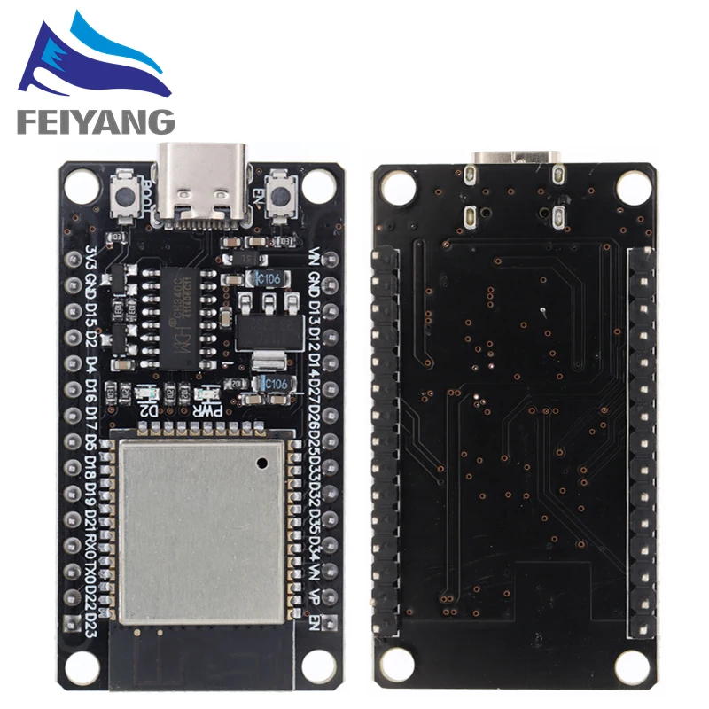 1~10PCS ESP32 CH340C TYPE-C USB CP2102 WiFi+บลูทูธพลังงานต่ำพิเศษ Dual Core ESP32-DevKitC-32 ESP-WROOM-32 บอร์ดขยาย