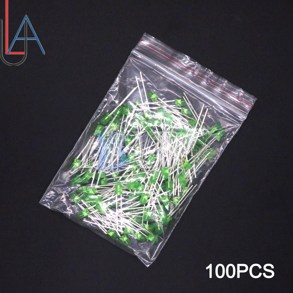100PCS LAUBEI 5mm LED 다이오드 F5 모듬 키트 흰색 녹색 빨간색 파란색 노란색 오렌지 핑크 보라색 따뜻한 흰색 DIY 발광 다이오드